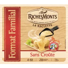 Raclette Classique Sans Croûte RichesMonts - 750g