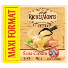 Raclette Classique Sans Croûte RichesMonts - 750g