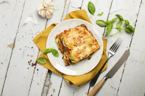 Lasagnes végétales au fromage râpé de raclette RichesMonts Lasagnes végétales au fromage râpé de raclette RichesMonts